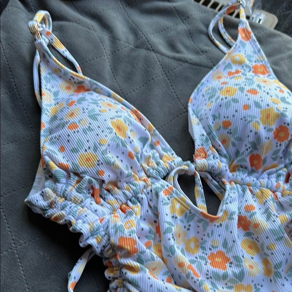 Floral One-Piece Swimsuit - Picture 2 of 7